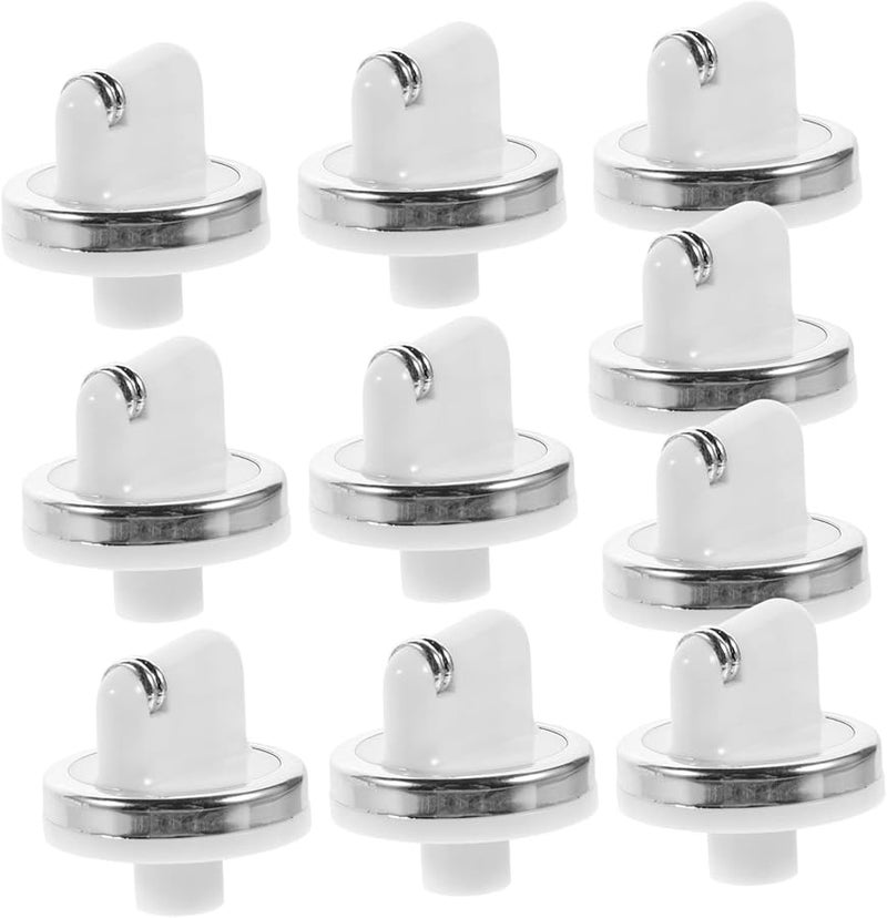 White Plastic Rotary Knob Gas Control Replacement For Water Heater 10pcs - Image 1
